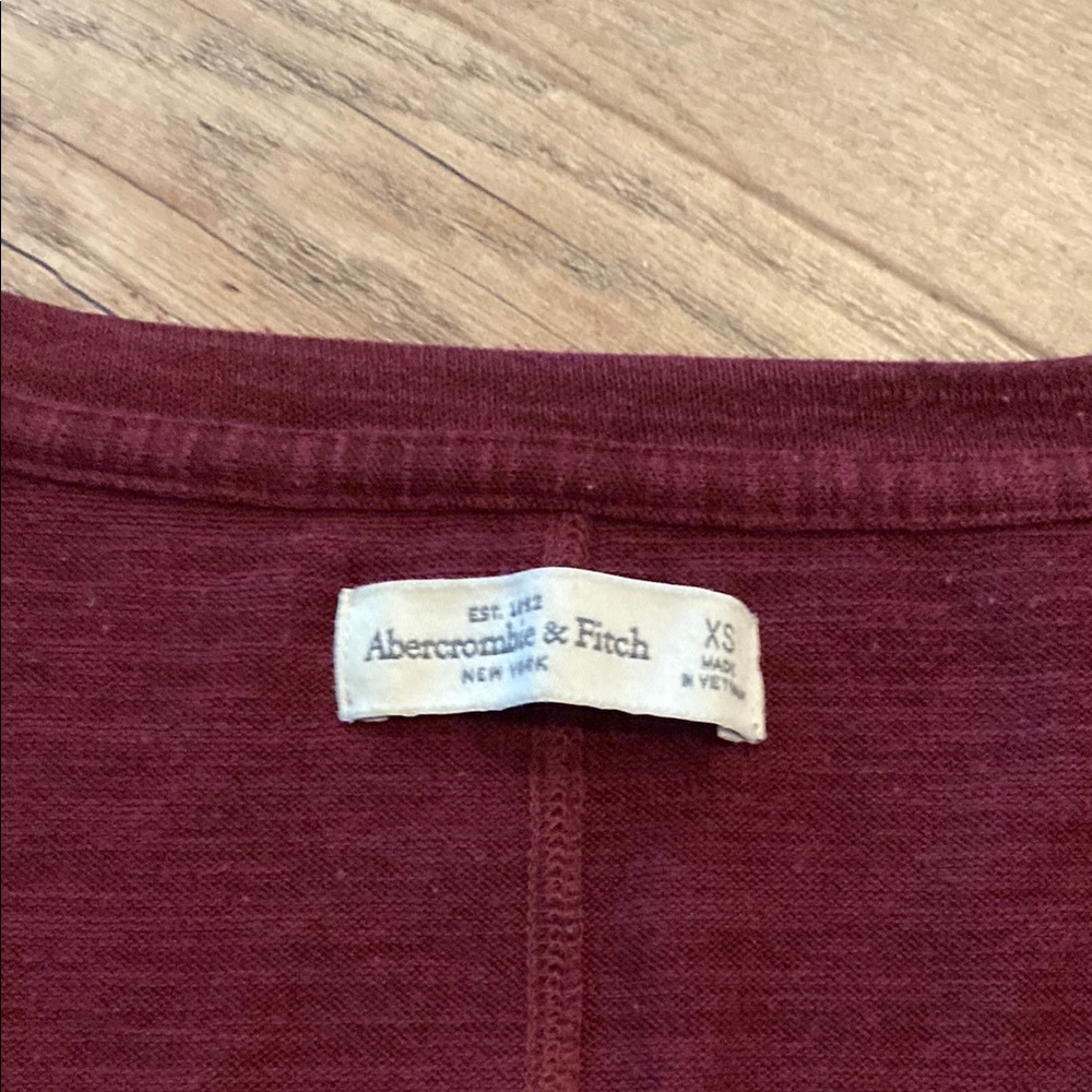 Y2K Women’s Abercrombie & Fitch Red Fitted Blouse - Picture 2 of 3